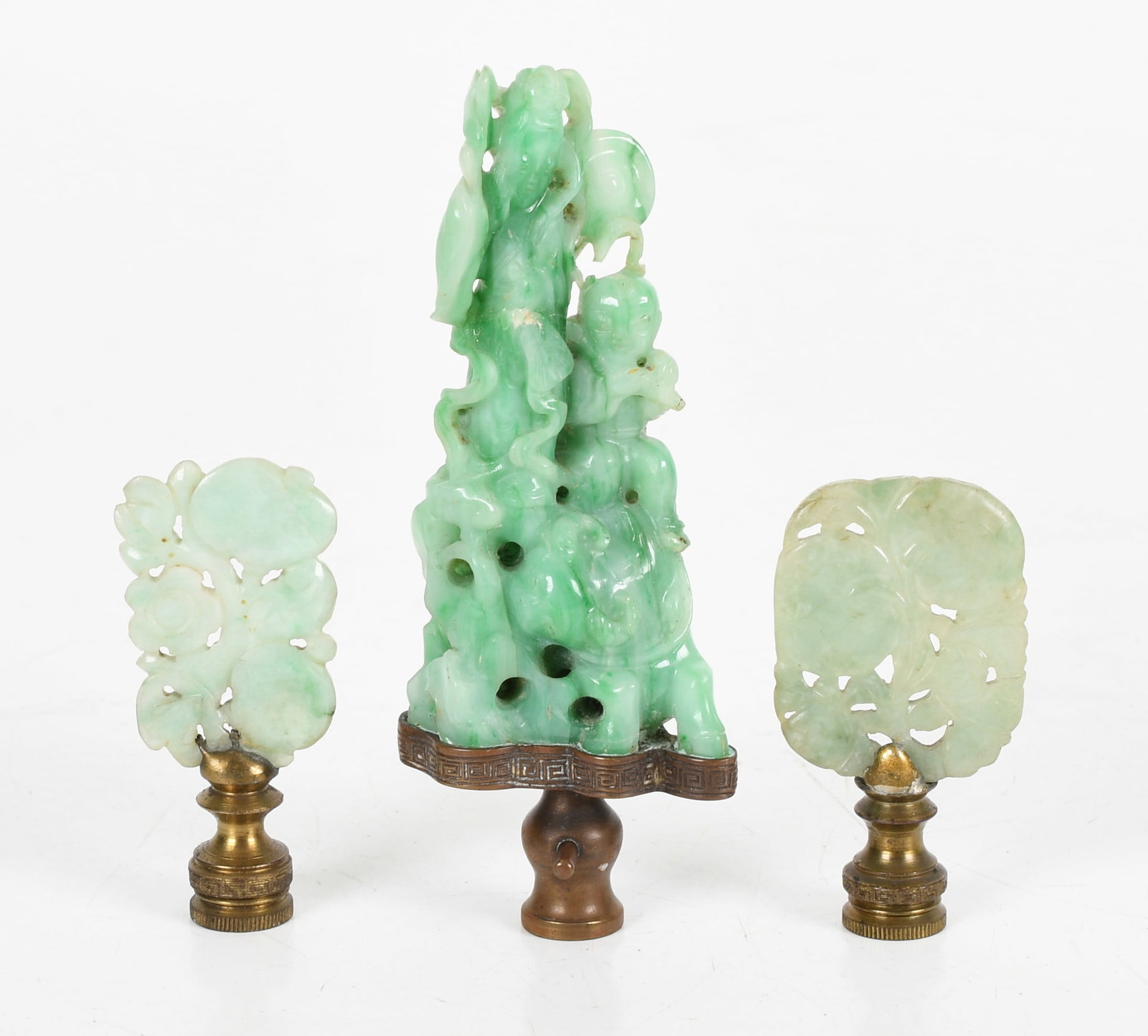Three Chinese Jade Lamp Finials (1 of 8)