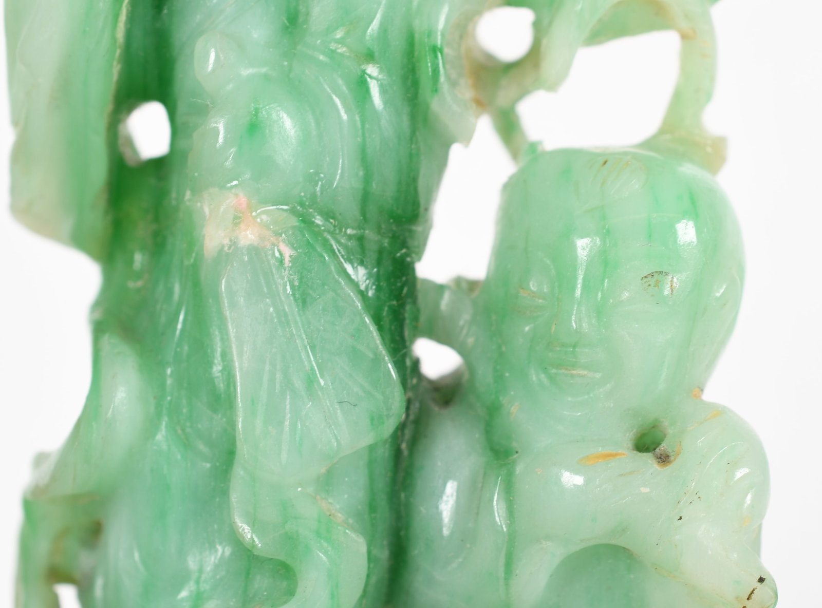 Three Chinese Jade Lamp Finials - 7