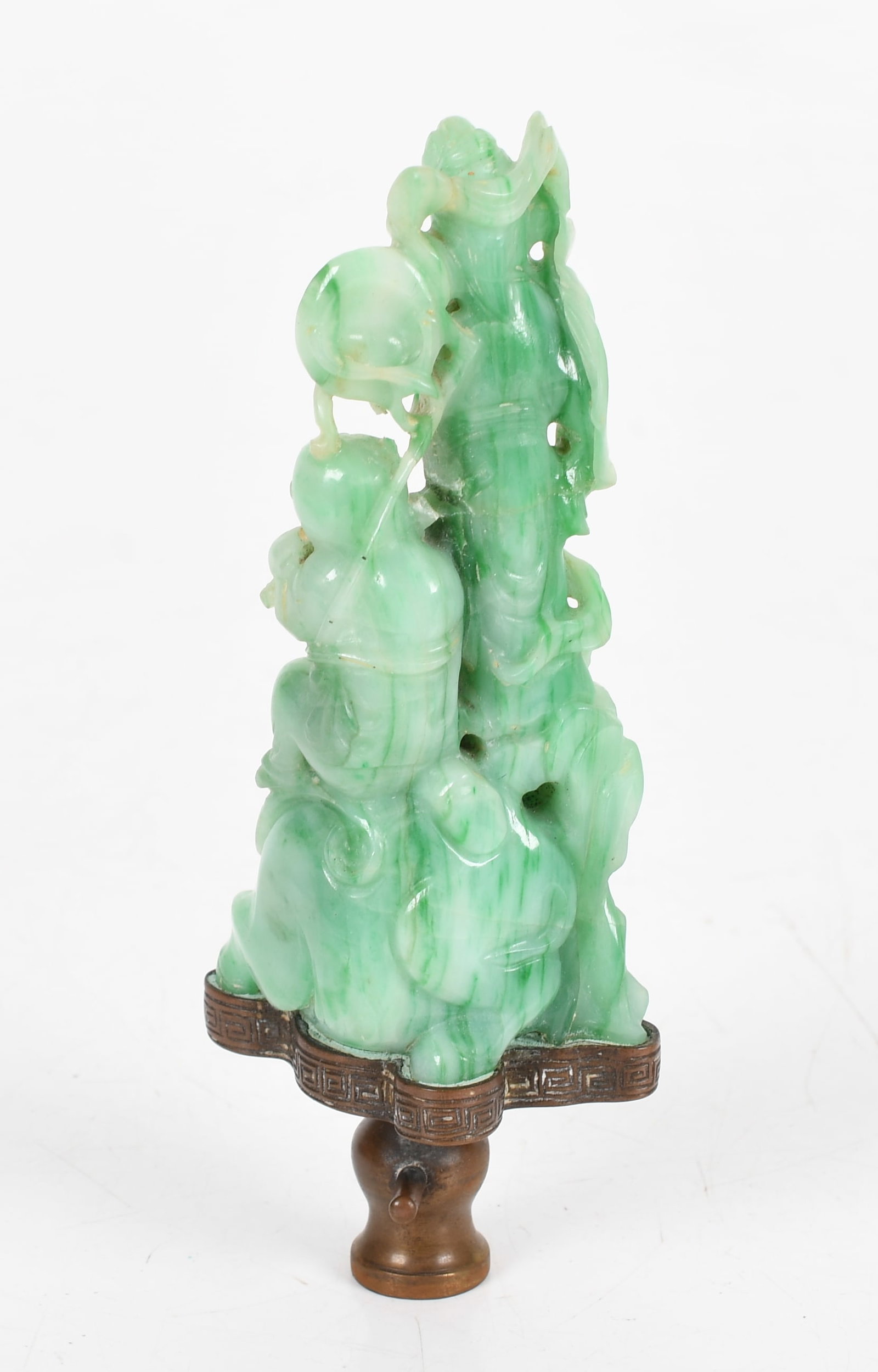 Three Chinese Jade Lamp Finials - 8