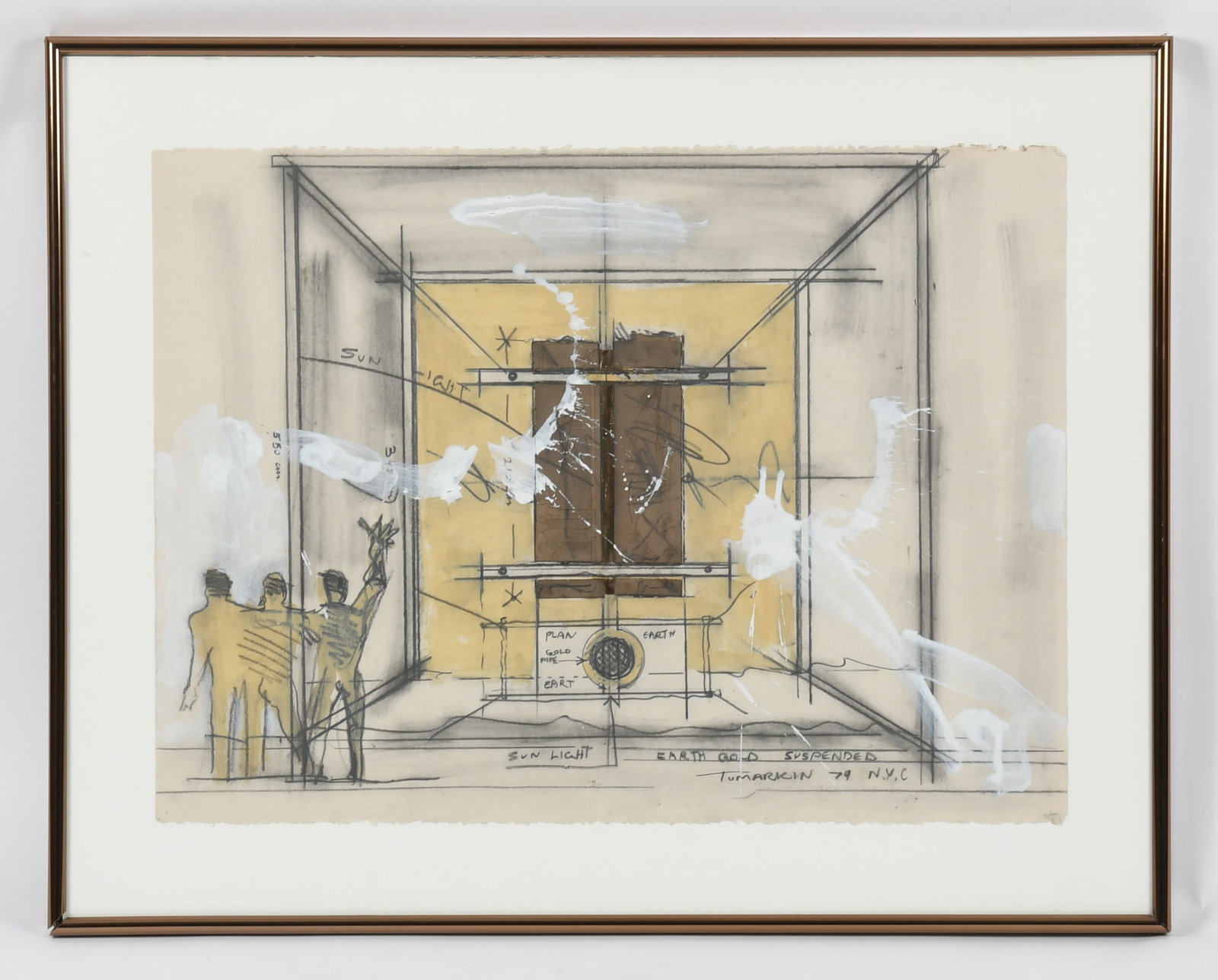 Igael Tumarkin (Israeli, 1933-2021), Untitled, 1979: Igael Tumarkin (Israeli, 1933-2021), Untitled, 1979 mixed media on paper, signed and dated "Tumarkin 79 N.Y.C." Dimensions: 22 1/4 in. x 30 in. (paper); 29 1/2 in. x
