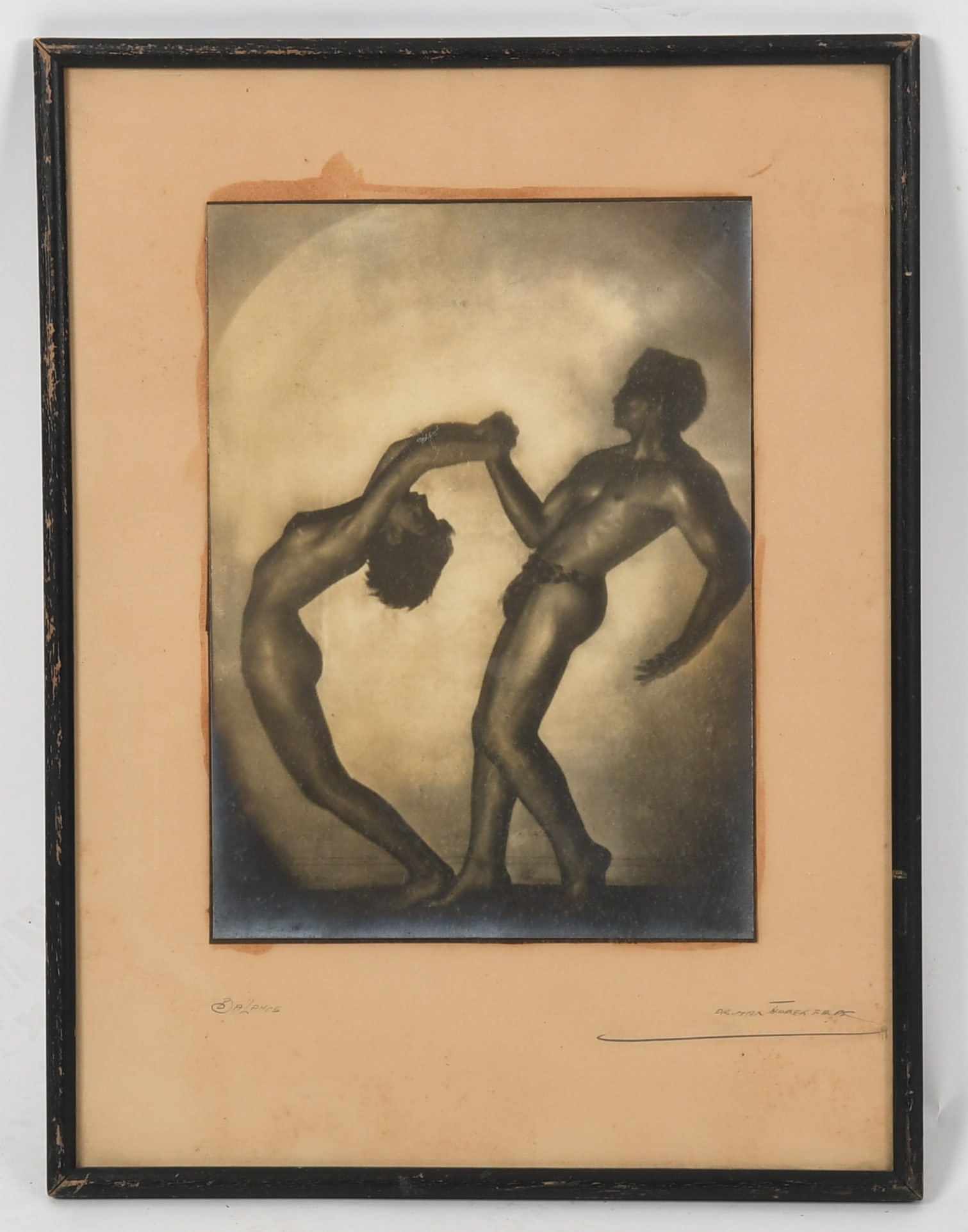 Max Thorek (Hungarian-American, 1880-1960), "Balance": Max Thorek (Hungarian-American, 1880-1960), "Balance" First half of the 20th century, silver gelatin print, pencil signed on board the image is pasted on. Dimensions:&n