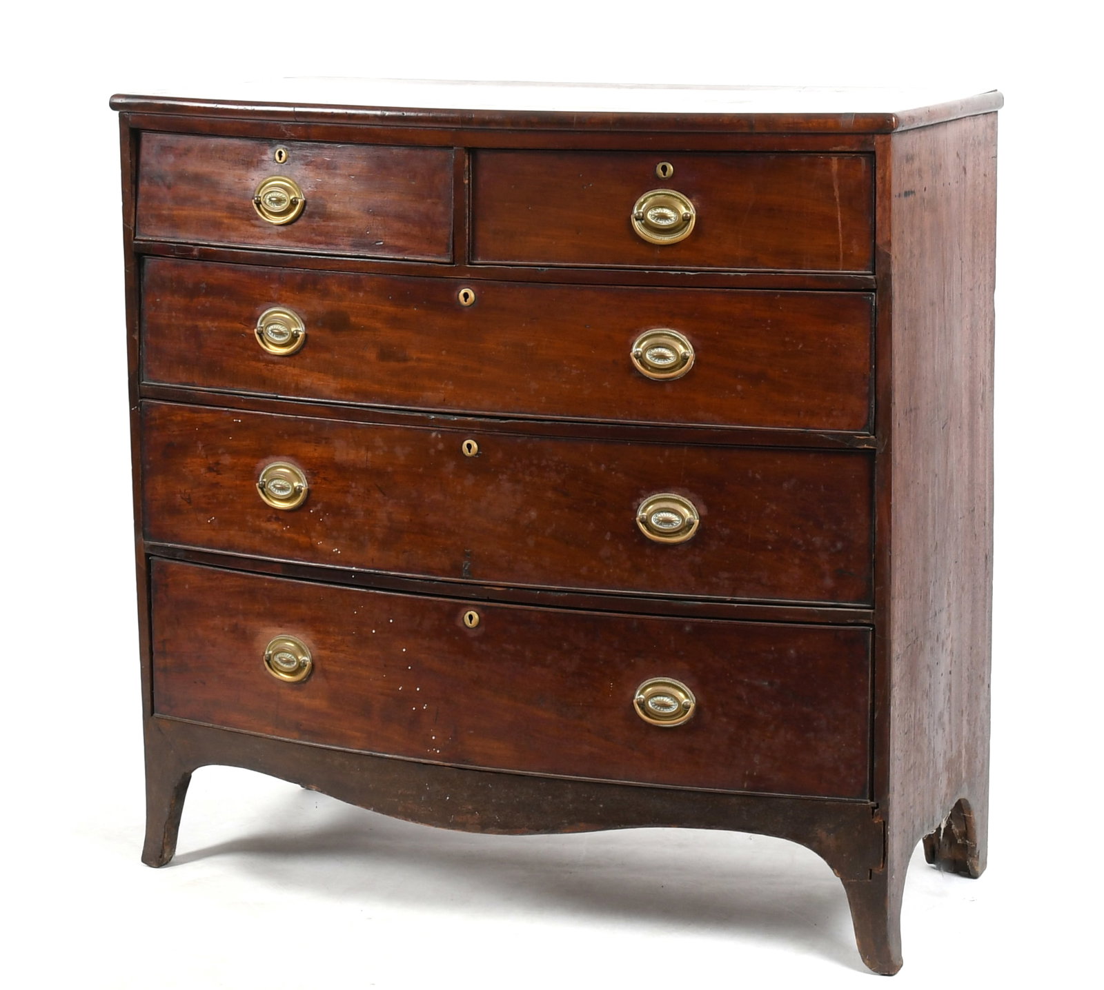 A George III Mahogany Bowfront Chest of Drawers, Early 19th Century (1 of 8)