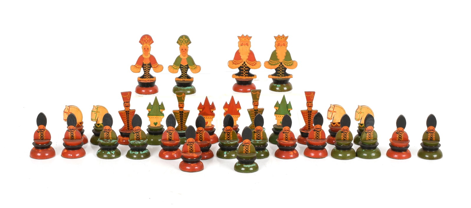 An Antique Russian Lacquered Chess Set (1 of 10)
