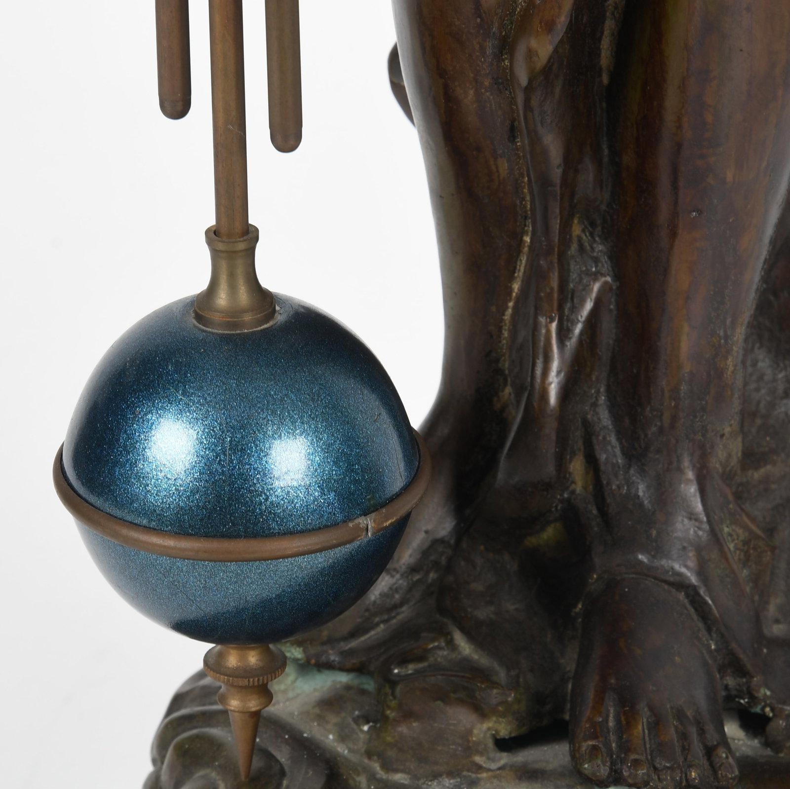 A Bronze Figural Swinger Clock - 7