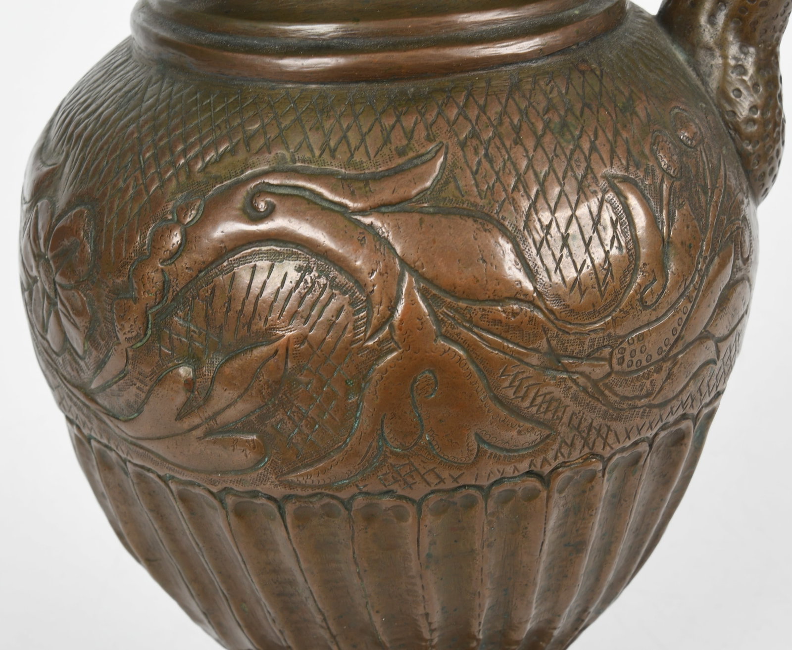 A Repousse Copper Wine Ewer - 3