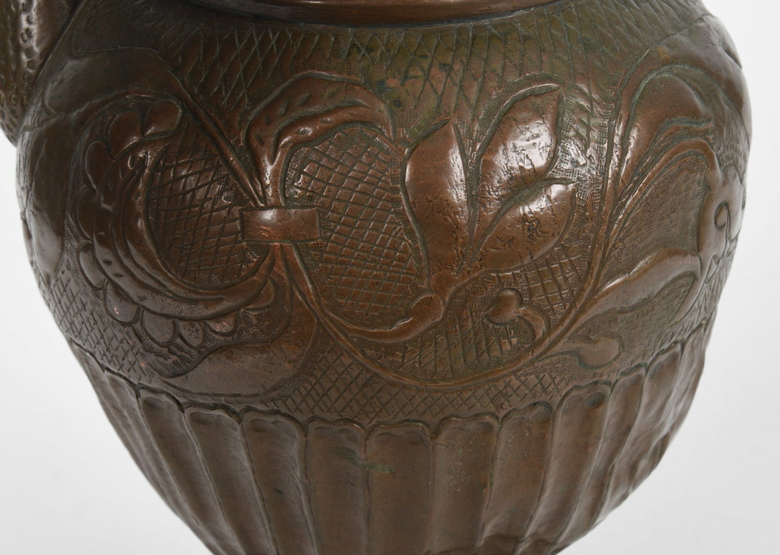 A Repousse Copper Wine Ewer - 5