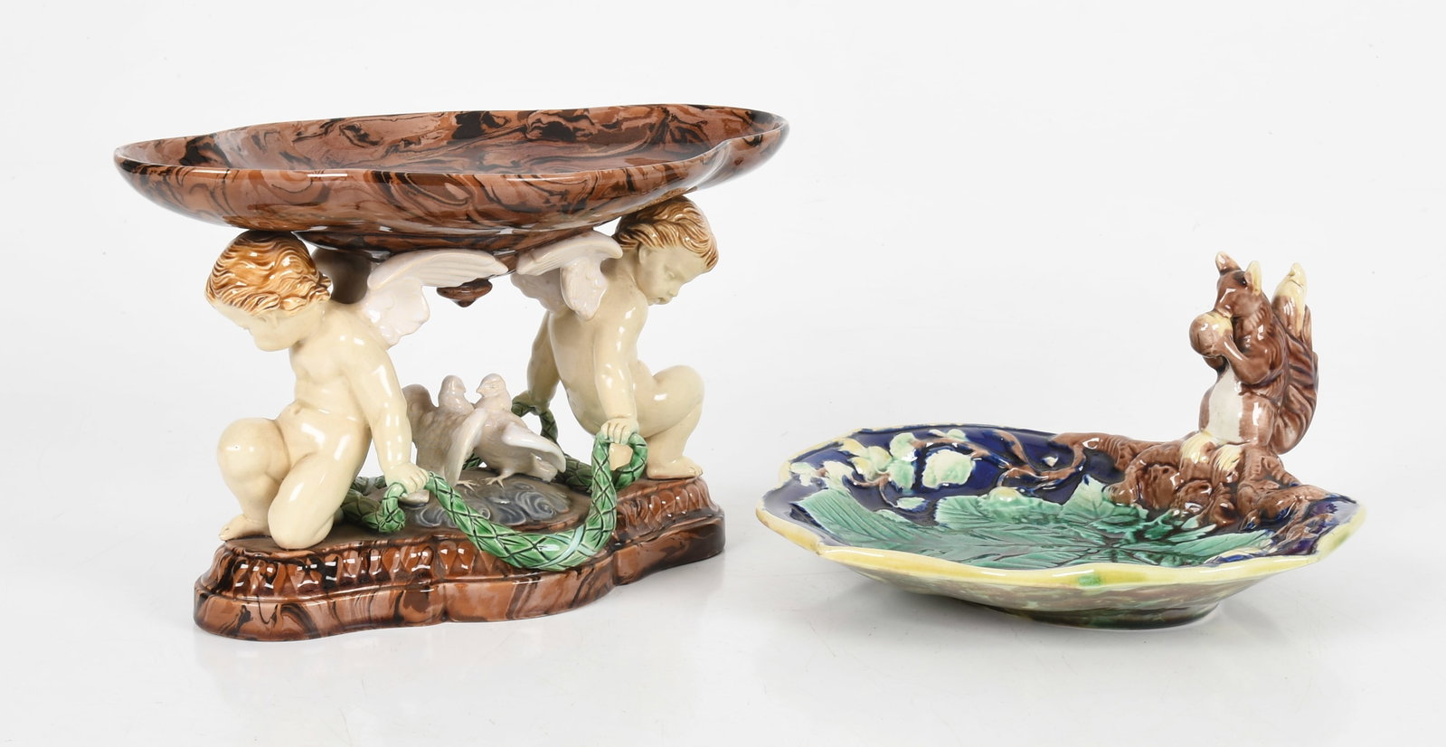 Two Pieces of English Majolica Tableware, 19th Century (1 of 10)