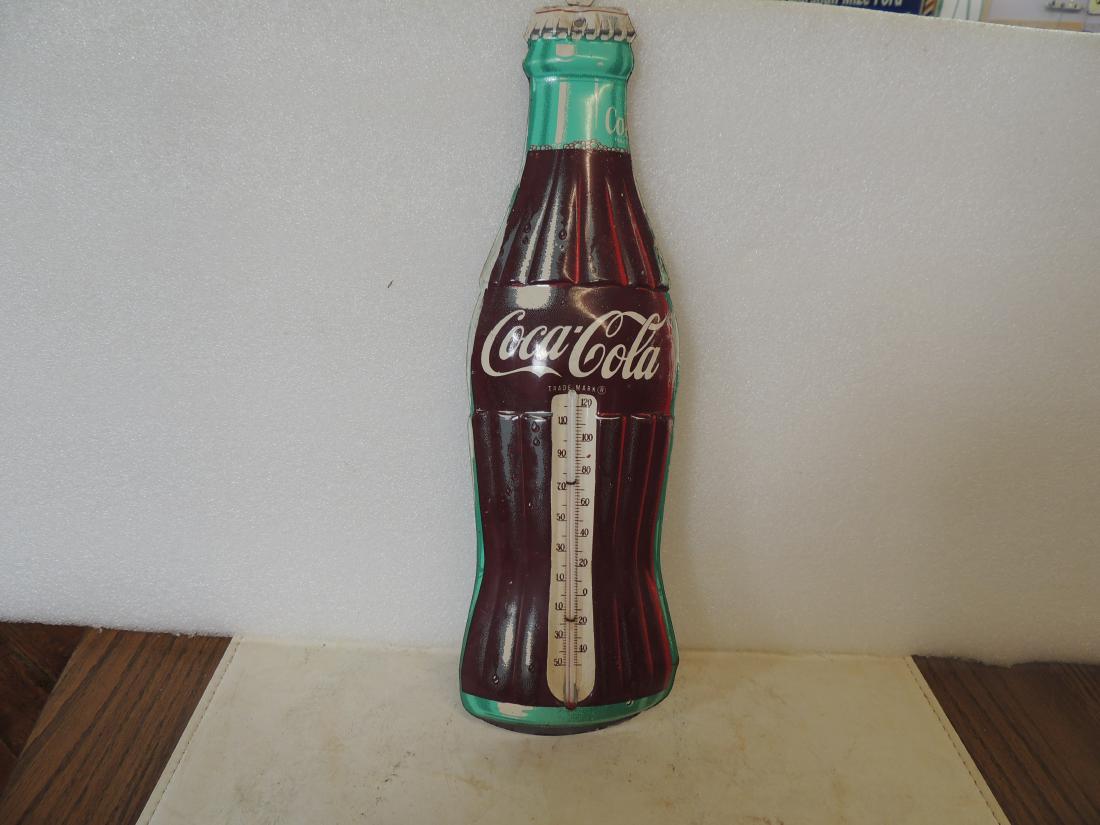 advertising: Roberson usa coca cola bottle thermometer; working; clean