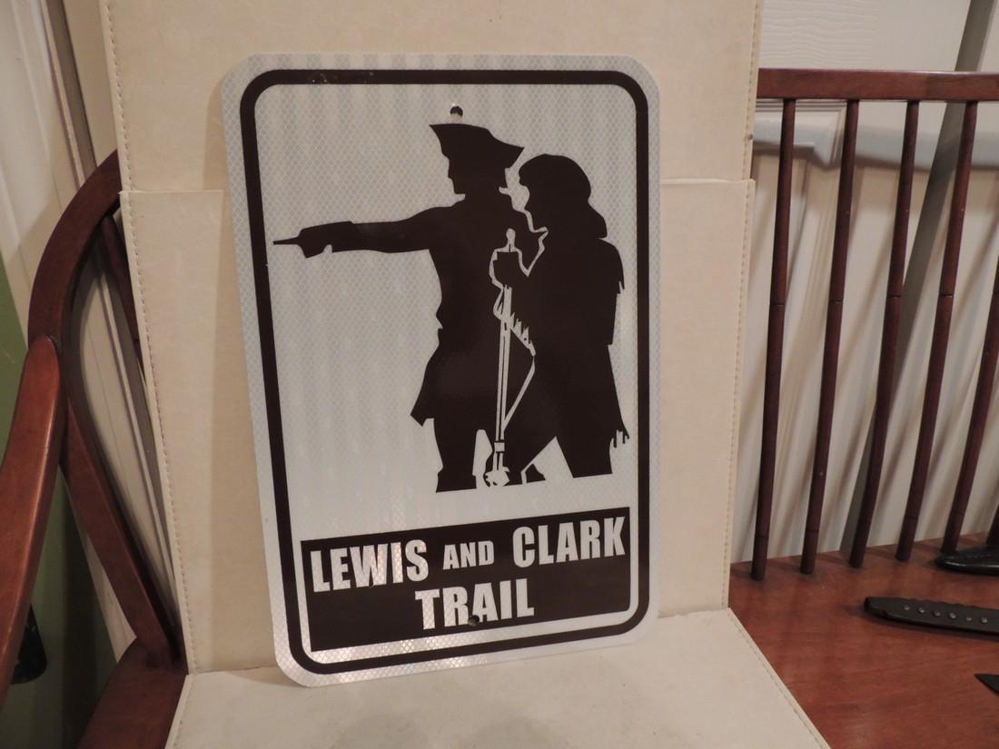 advertisement: sign 18"x12" lewis and clark trail