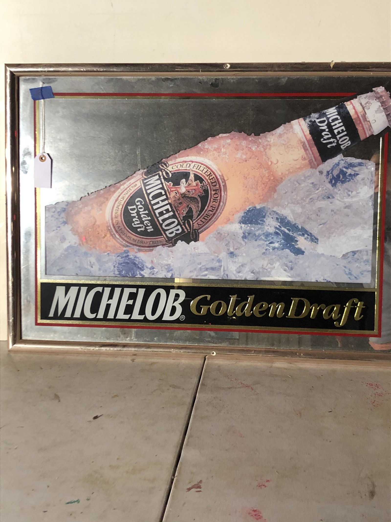 memorabilia: michelob mirror 32 x 23 inch