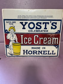 NOS Vintage Yost's Ice Cream Ad.