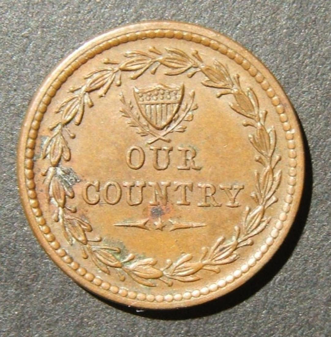 American Civil War Union token Our Country/Cannons (1 of 2)