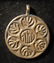 Adonai uniface round metal Christian religious pendant
