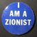America Judaica 'I am a Zionist' blue-indigo metal pin,
