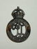 Black light-weight prong-backed cap badge of Palestine - 2