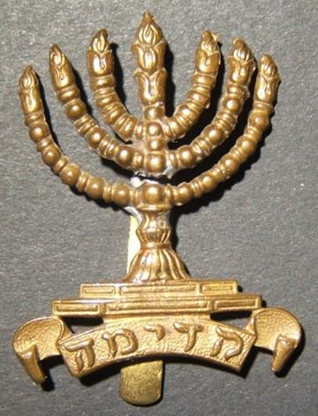 WWI Judaic militaria hat badge of 1st Judean Battalion (1 of 3)