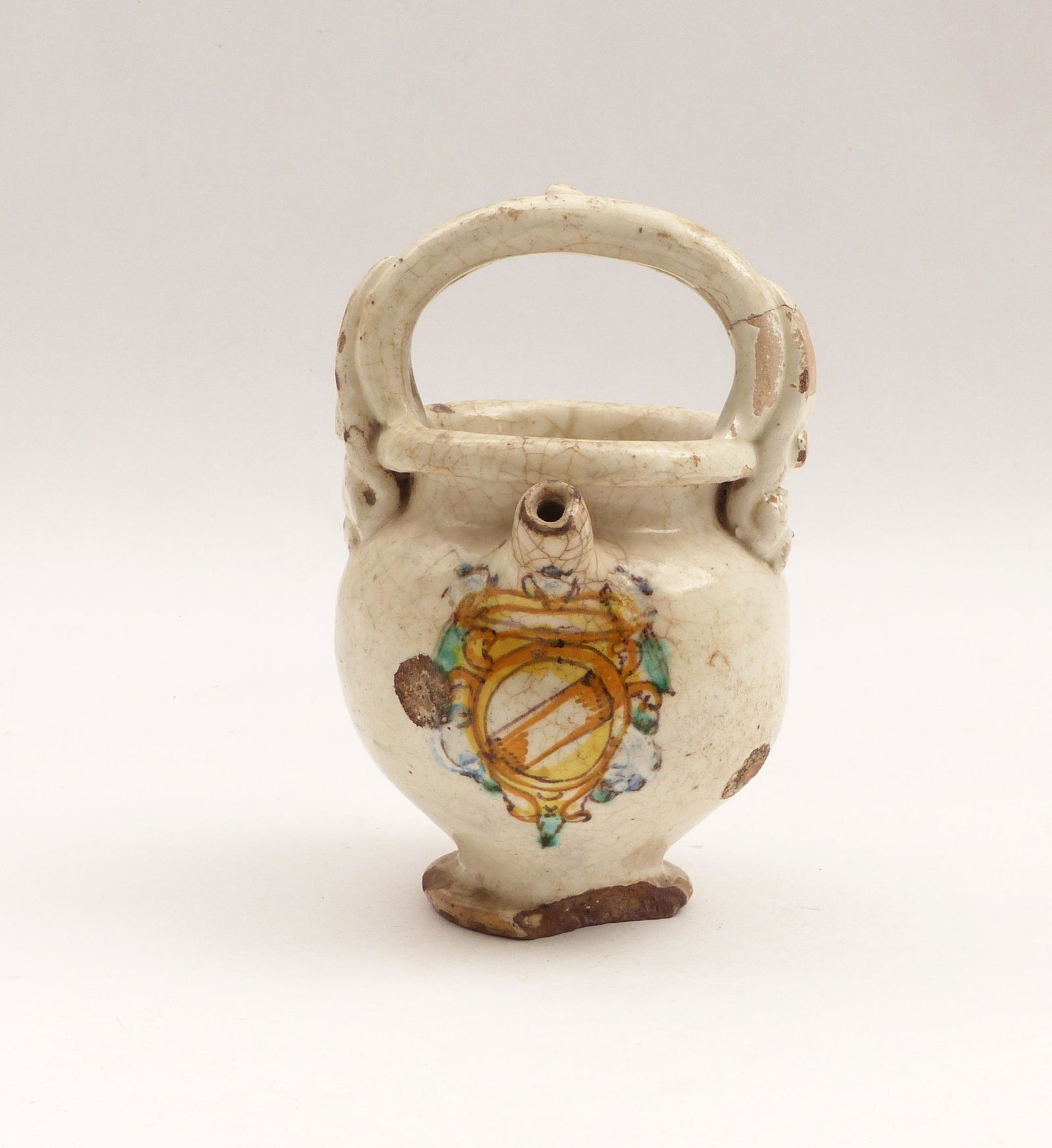 Kleines ApothekergefÃ¤ÃŸ (Sirupkanne) mit Wappenmotiv, (1 of 3)