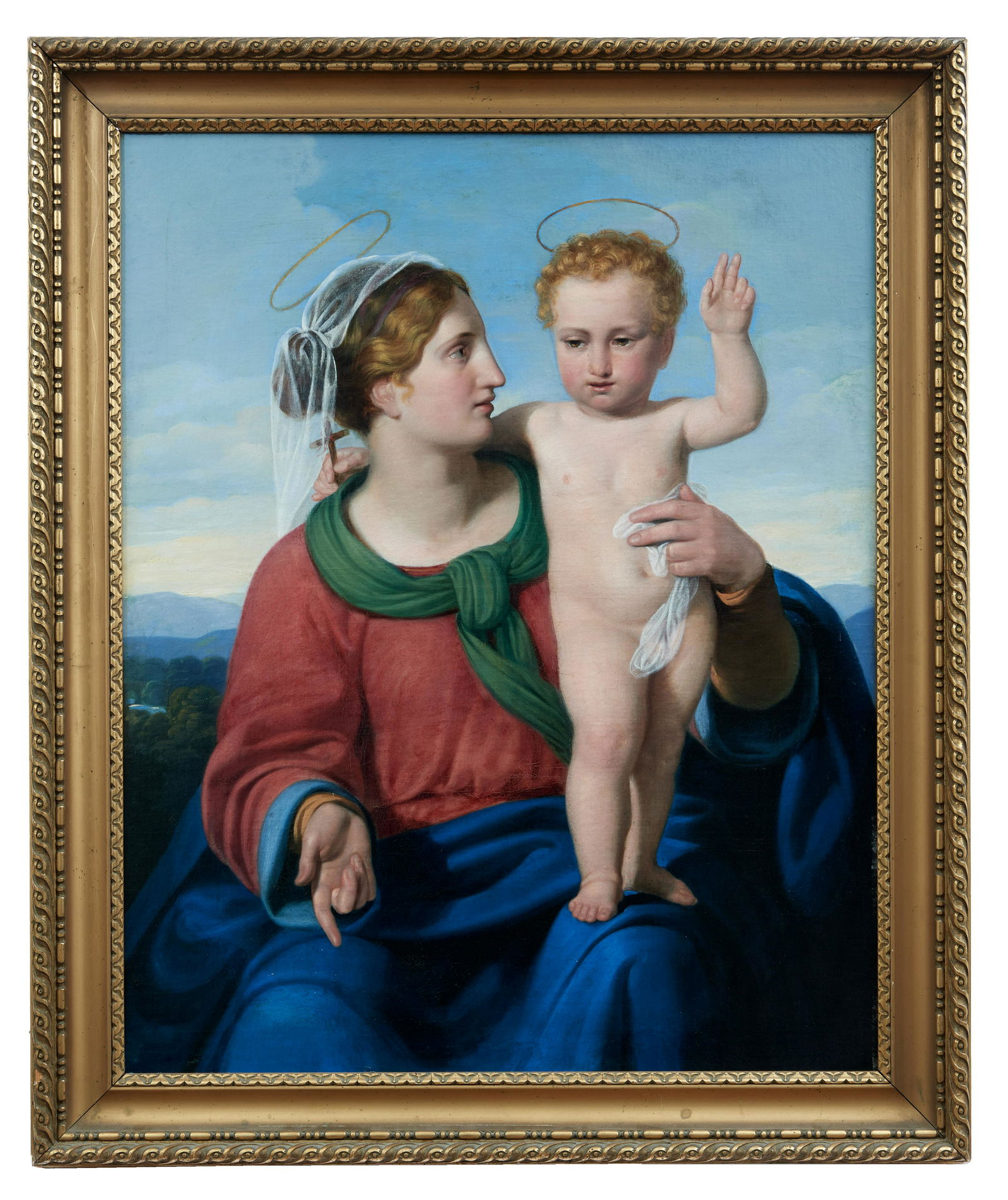 Madonna mit Kind vor weiter Landschaft, Nazarener des (1 of 1)