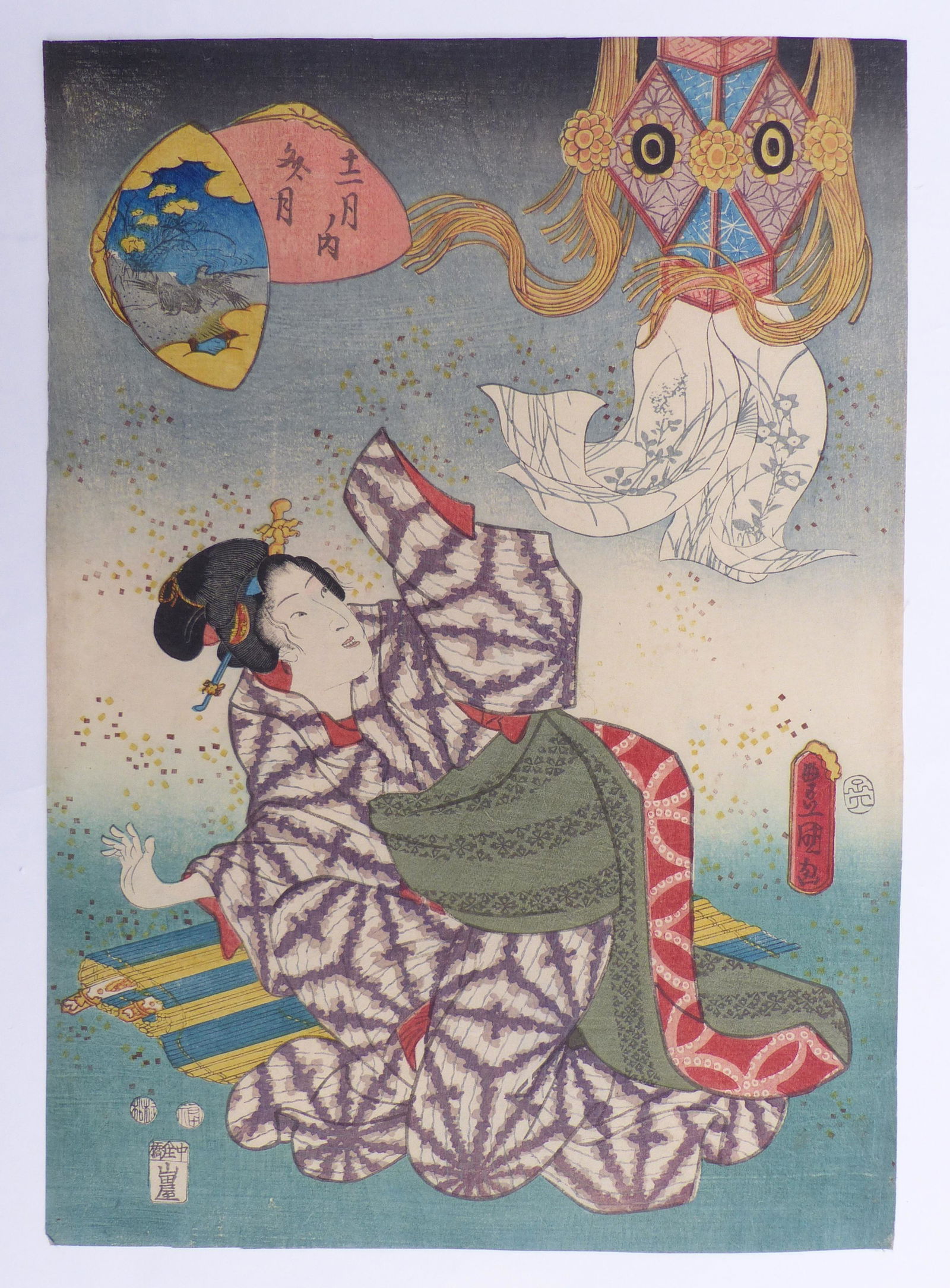 Utagawa Kunisada (Toyokuni III.): Der 7. Monat (1 of 4)