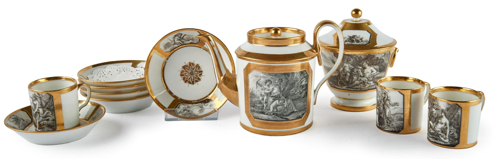 Teeservice fuer sechs Personen : Frankreich, wohl Paris, um 1800 (1 of 1)
