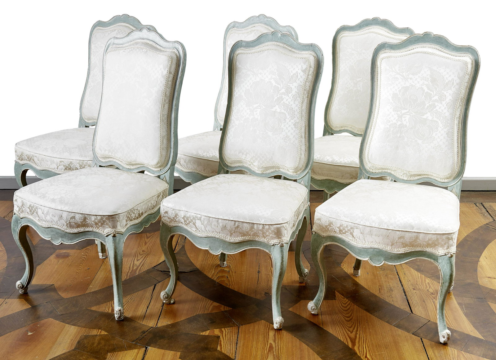 Satz von sechs Barockstuehlen : Sueddeutschland, M. 18. Jh. (1 of 1)