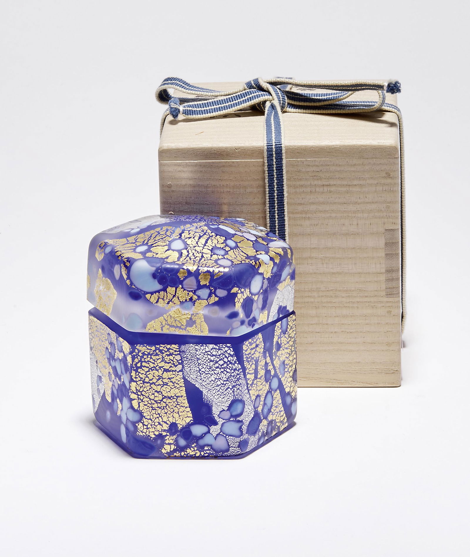 Fujita, Kyohei: Deckeldose (Kazaribako) in originaler Holzschatulle (1 of 1)