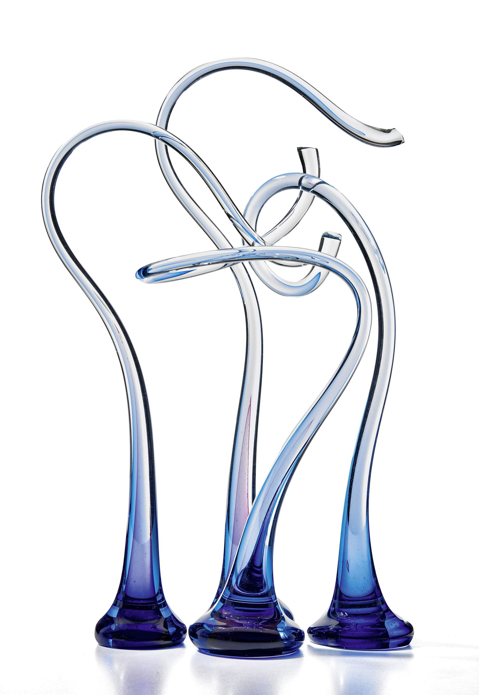 Littleton, Harvey K.: Vierteiliges Glasobjekt ''Blue/Ruby Hyacinth implied movement'' (1 of 1)