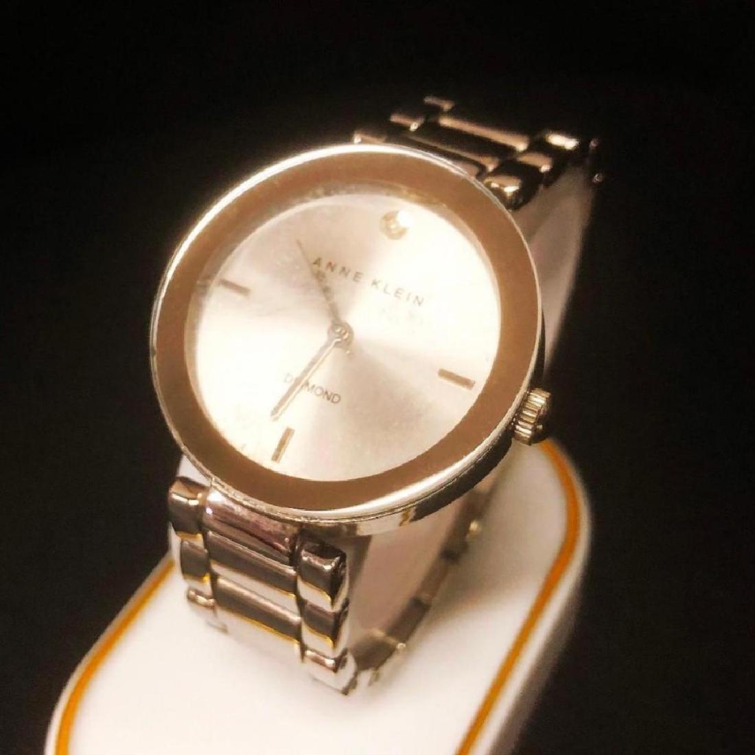 Ladies Anne Klein Silver Tone Wrist Watch: Ladies Vintage Silver Tone Anne Klein Wrist Watch, watch is used but in great condition, working with new battery, see photos for further inspection. - All items may be shipped or picked up locally wi