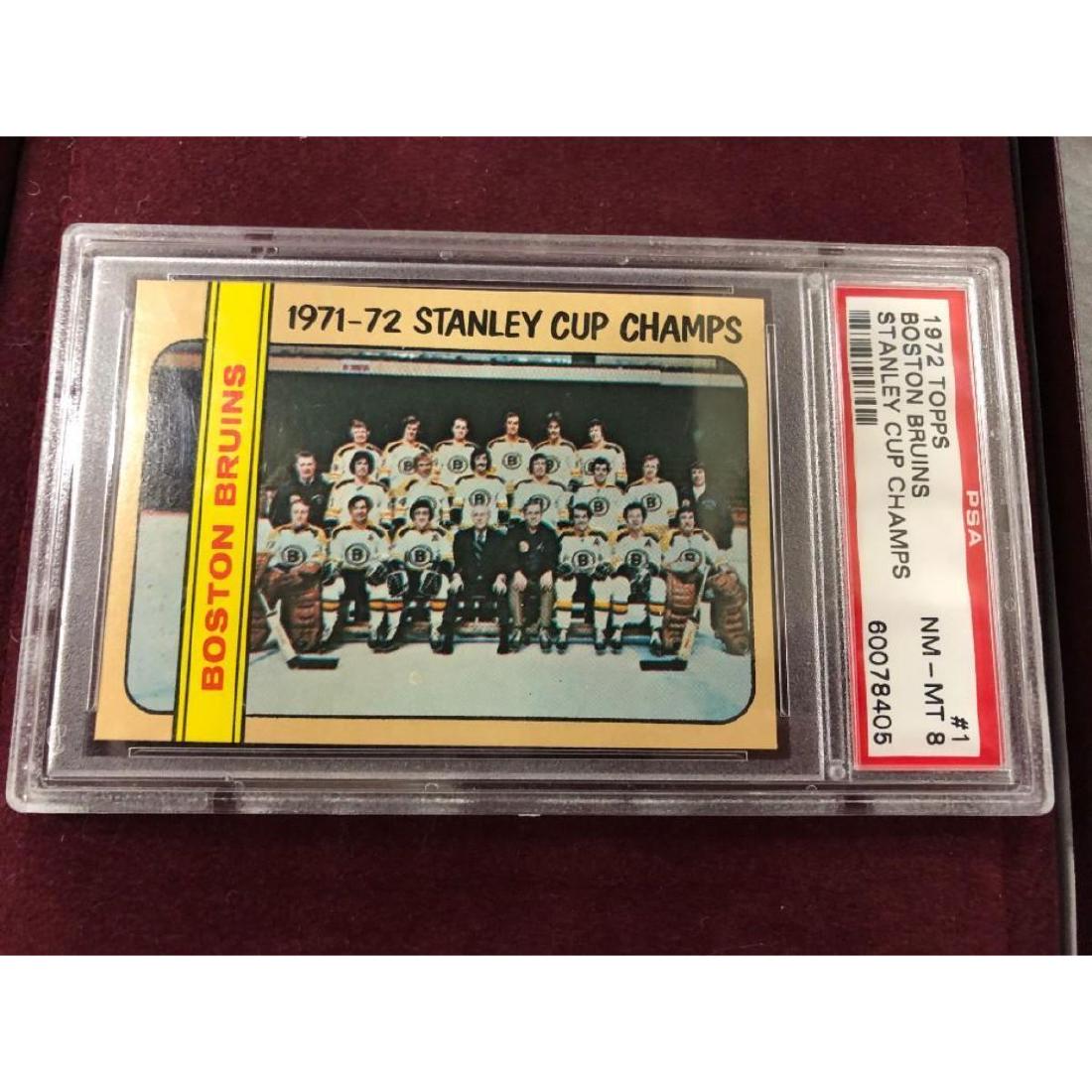 Vintage 1972 Stanley Cup Champions Boston Bruins Graded: Vintage 1972 Stanley Cup Champions Boston Bruins Graded Hockey Card. Graded an 8. See Photos For Further Inquiry.Â Â