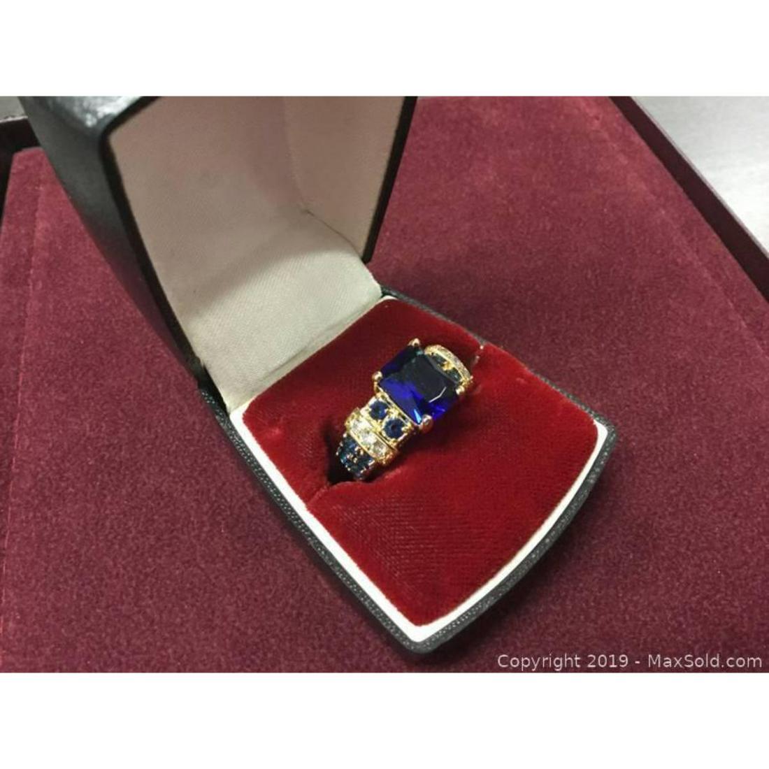 Tanzanite 6ct Main Stone Marked 10kt Womans Ring: A Tanzanite 6ct Main Stone Marked 10kt Womans Ring. The Ring Is A Size 8. Tanzanite is only found in Tanzania, in a very small mining area. The gemstone was given the name 'Tanzanite' by Tiffany & Co.