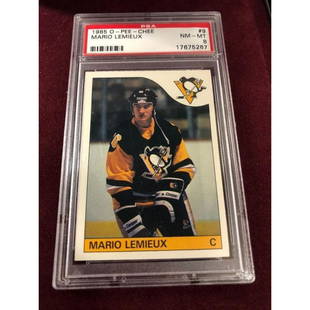 Vintage 1985 O-Pee-CHee Mario Lemieux Rookie Graded: Vintage 1985 O-Pee-CheeÂ Pittsburg Penguins Mario Lemieux Rookie Graded Hockey Card. Graded an 8. See Photos For Further Inquiry.Â