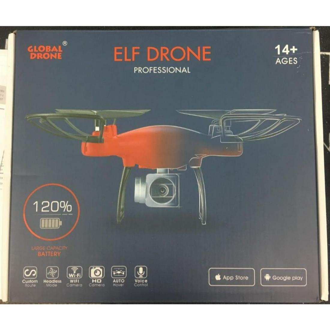 4 Blade Professional Elf Drone With Camera With WiFi: 4 Blade Professional Elf Drone With Camera. Drone Comes Equipped With Headless Mode, Custom Route, WiFi Camera, HD Camera, Auto Hover, Voice Mode & Is Tied With App Store & Google Play. View Photos Fo