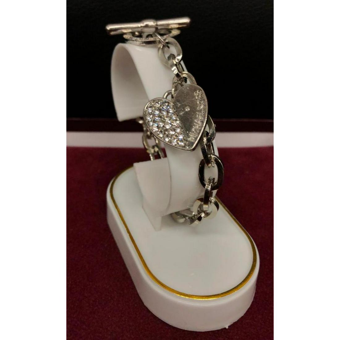New Elegant Ladies Silver Tone Rhinestone Michael Kors: New, Elegant Ladies Silver Tone, Rhinestone Michael Kors Bracelet. View Photos For Further Details.