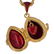 Red Enamel With Red Heart Royal Inspired Egg Pendant - 2