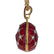 18 Crystals Red Enamel Brass Royal Inspired Egg Pendant - 2