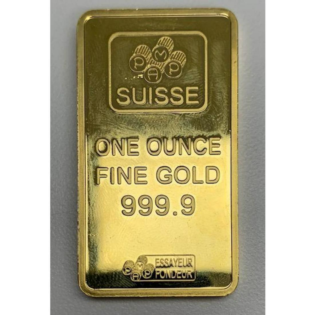 PAMP Suisse Novelty One Ounce Fine Gold Bullion: PAMP Suisse Novelty One Ounce Fine Gold Bullion. Please View Photos For Further Details.