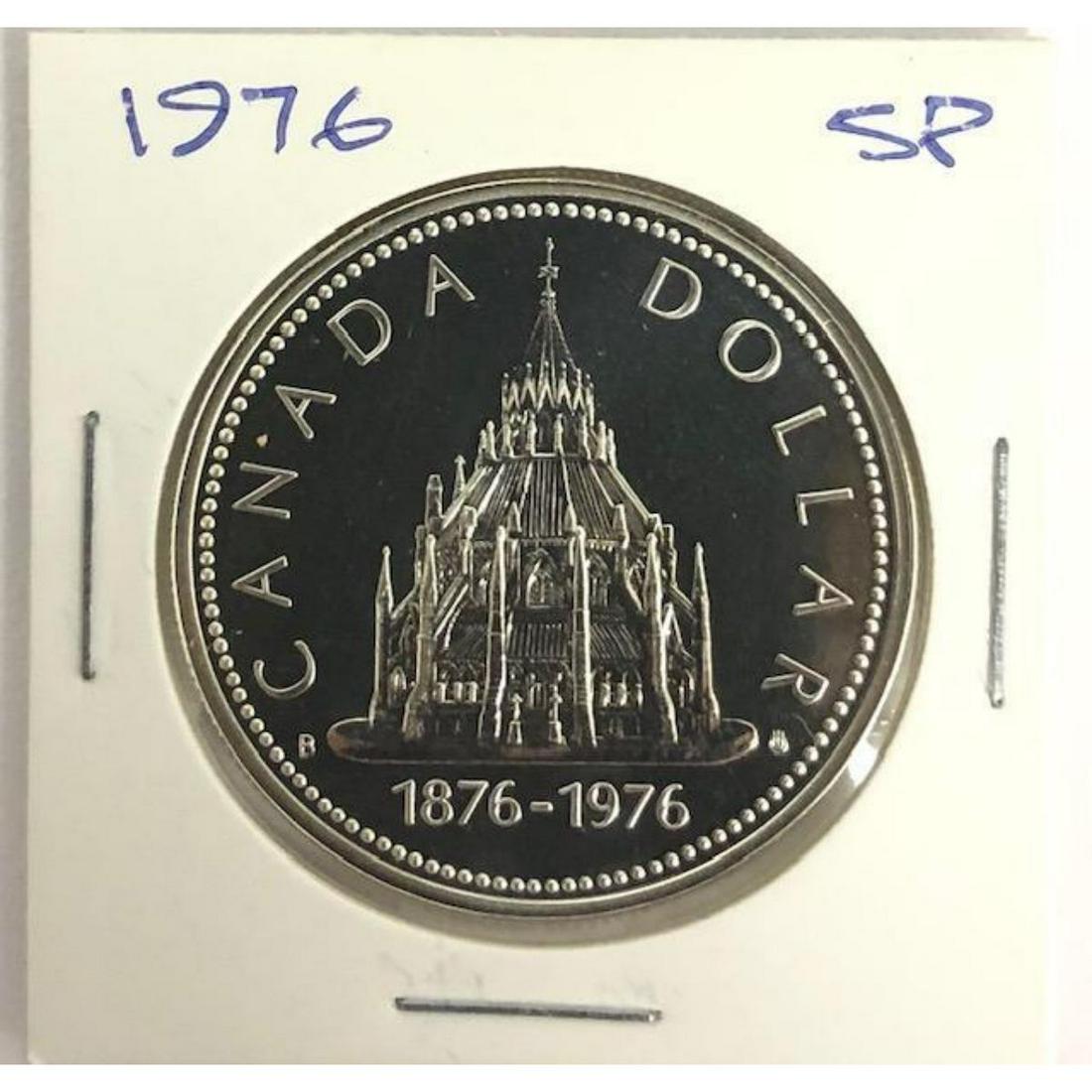 Canada Silver Dollar 1876-1976 "Library Of Parliament" (1 of 2)