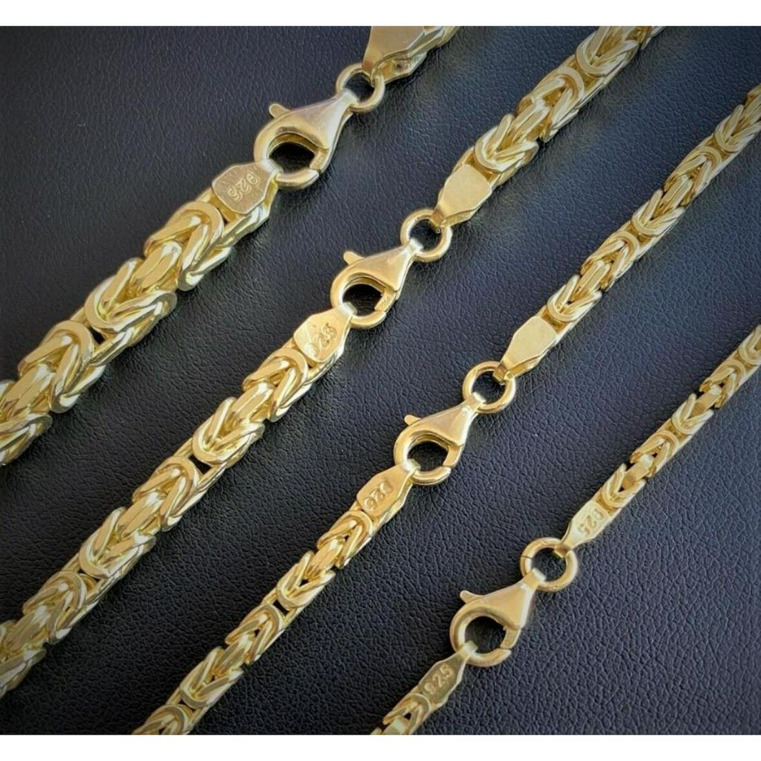 14k Gold Bonded Over Real 925 Sterling Silver Byzantine (1 of 2)