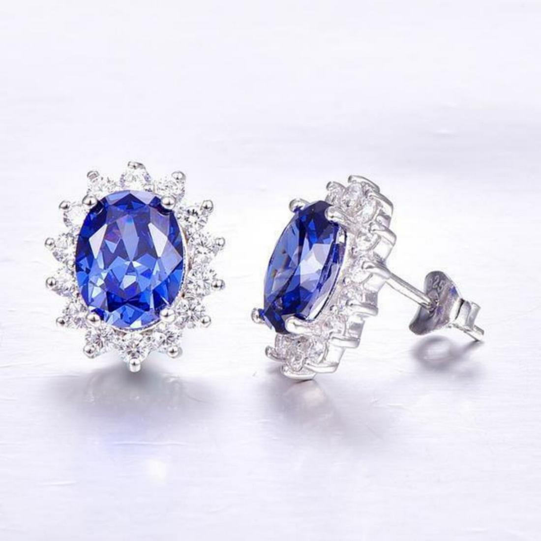Blue 3ct Tanzanite Earrings - Luxury Kate Princess (1 of 2)