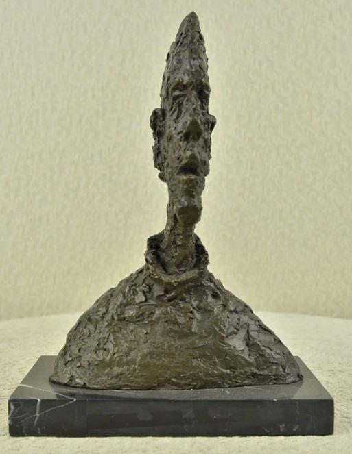 Signed Gia Abstract man Bust Art Deco Marble Sculpture (1 of 4)