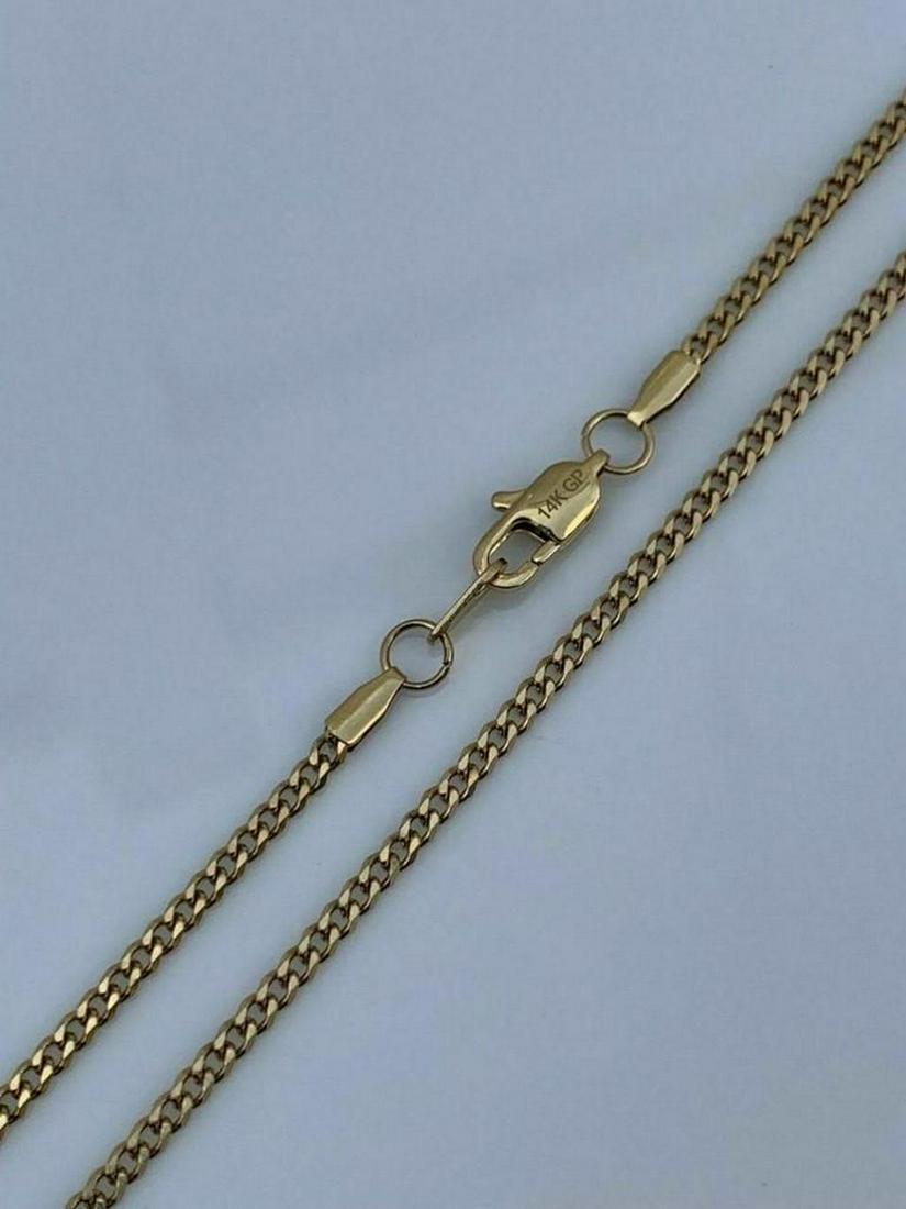 Men's Gold Miami Cuban Link Chain 3mm 14k Gold Over (1 of 2)