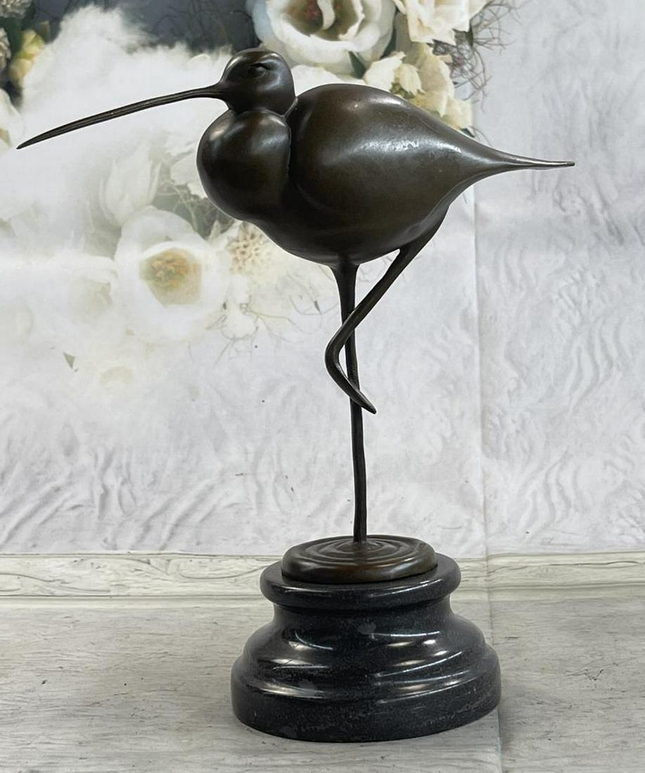 Egret Heron Wetlands Wading Bird Bronze Marble Art: Original Egret Heron Wetlands Wading Bird Bronze Marble Art Statue This is really stunning figure of an exotic bird. It is beautifully modeled and handmade with the most amazing de