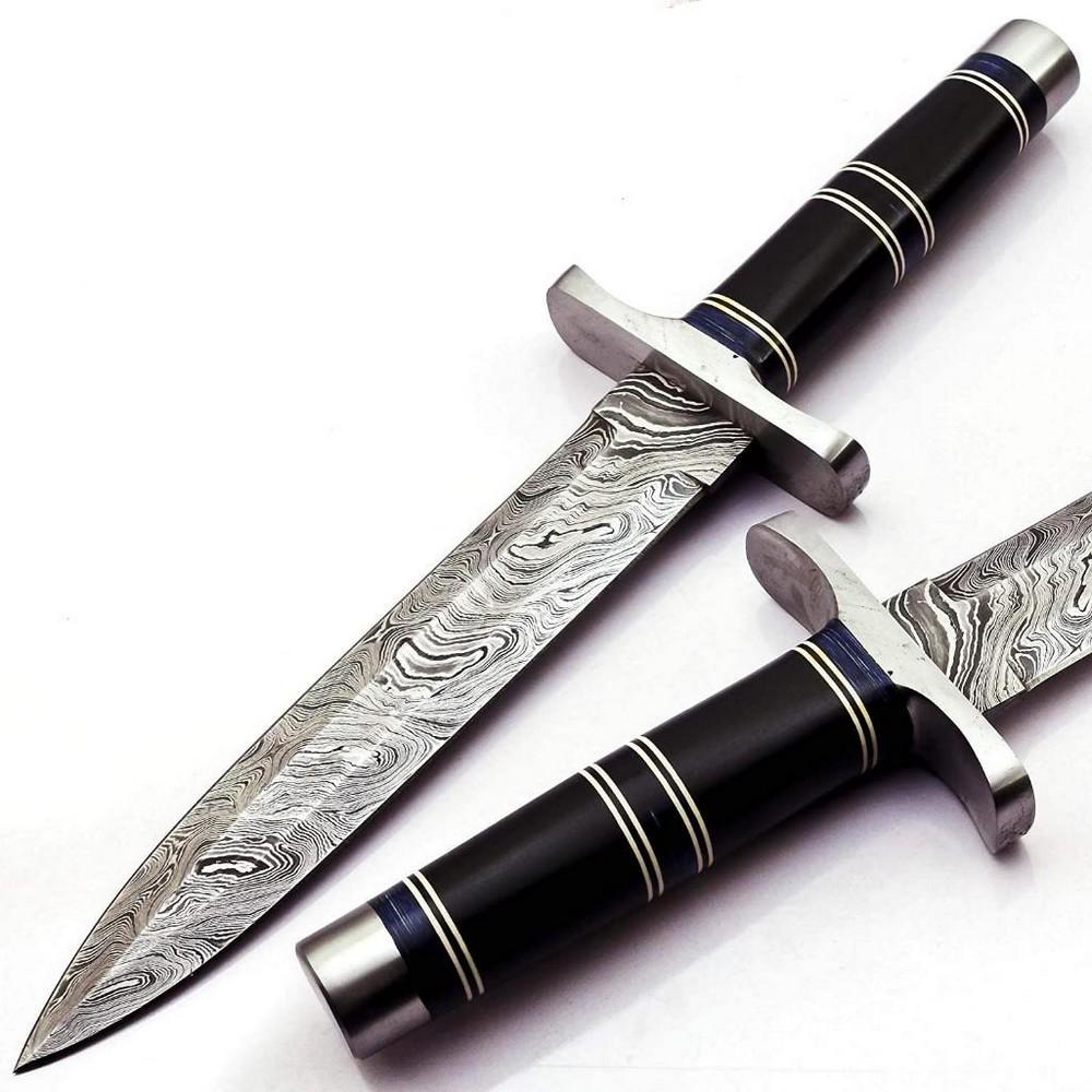 The Commanders Inlaid Black Handled Damascus Spear (1 of 1)