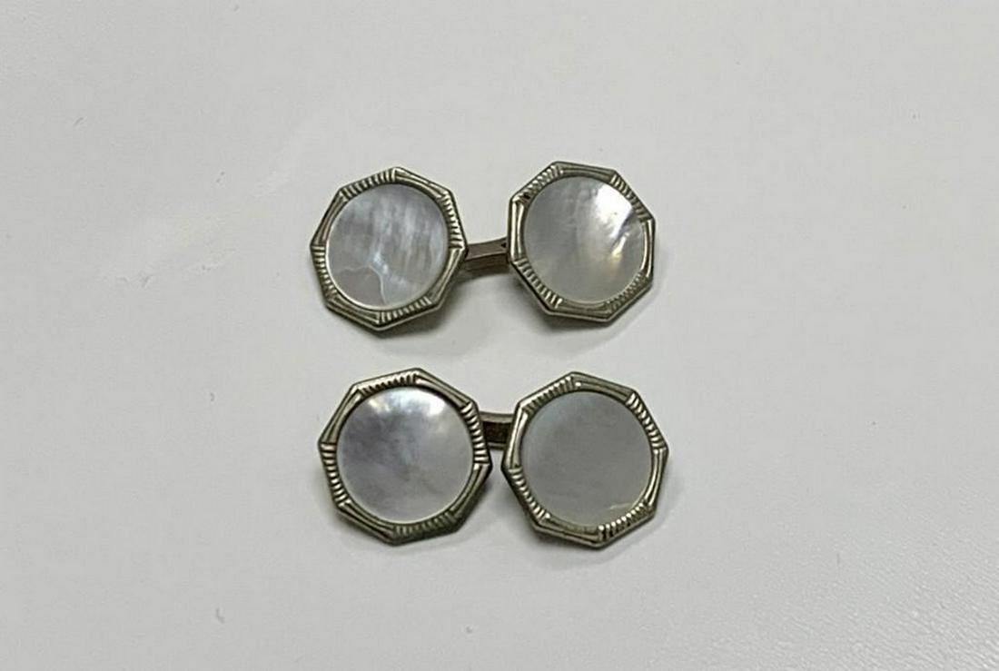 Set Of Men`s Silver Cufflinks (1 of 2)