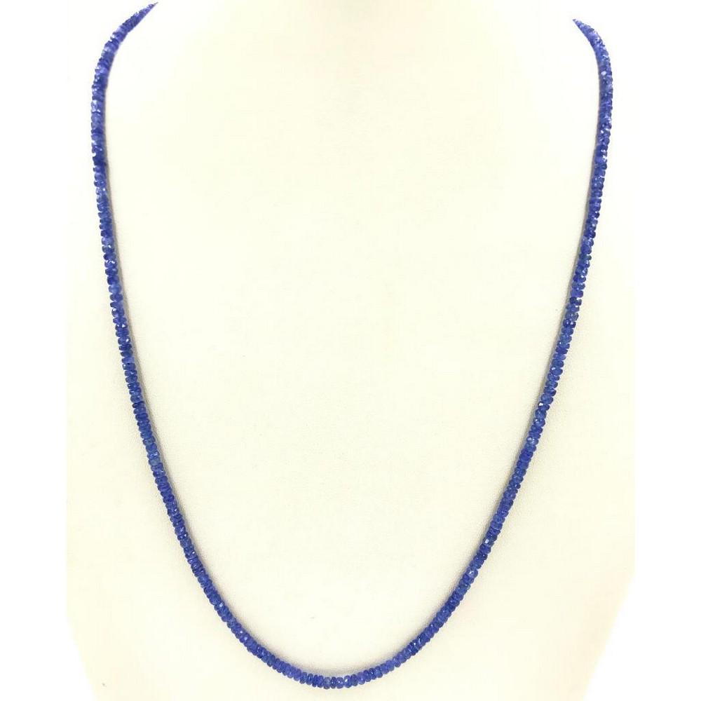 Sapphire Faceted String Bead Necklace (1 of 1)