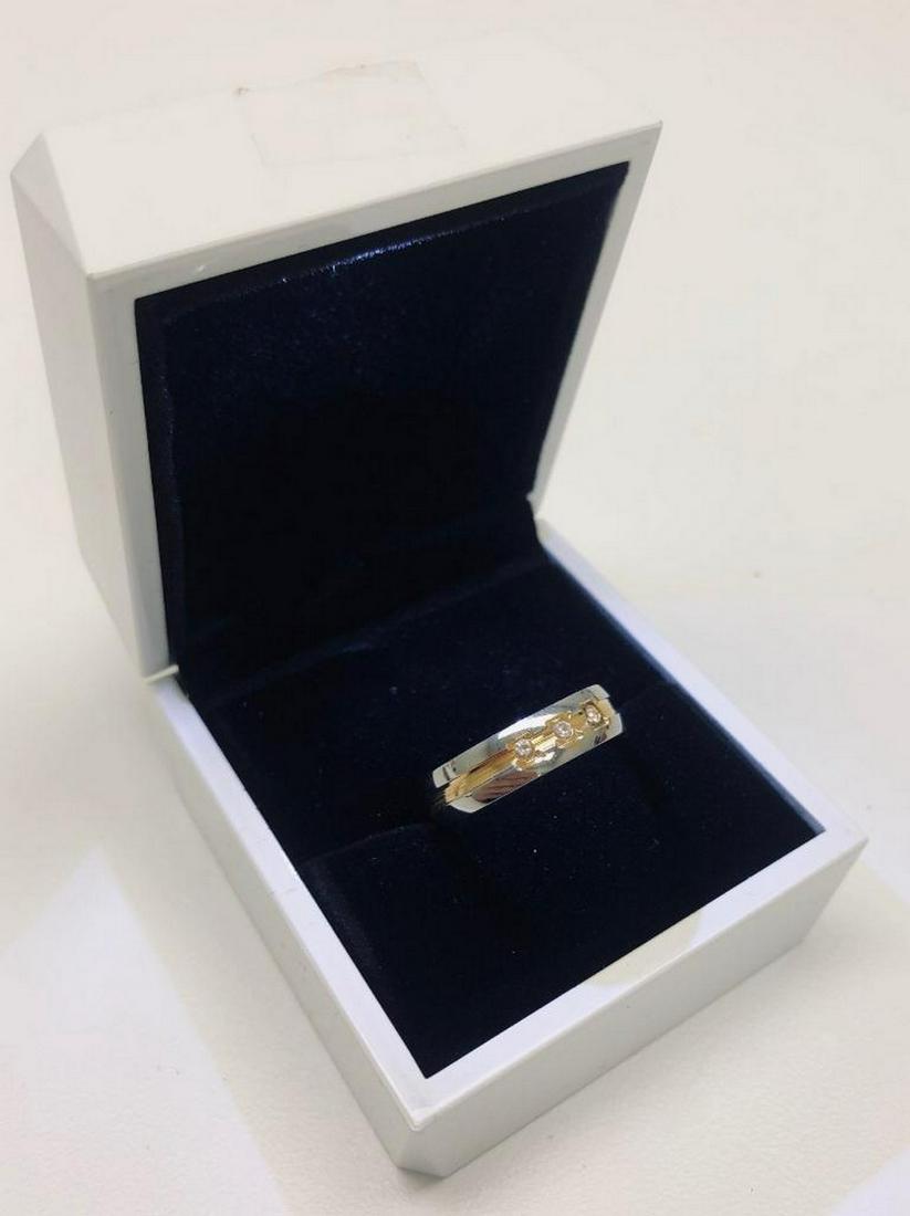 Gold Tone Mens Size 10 Titanium Band Ring (1 of 2)