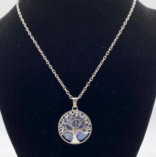 Tree Of life Reiki Healing Amulet: Tree Of life Reiki Healing Amulet Blue Spot Jasper stone pendant. Blue spot stone is a stone of hope. It is a peace and tranquility stone. It can not only calm the mind, but also promote