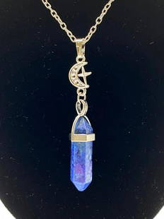 Lapis Lazuli Stone Moon Star Pendants, Chakra Reiki Healing Amulet: Lapis Lazuli Stone Moon Star Pendants, Chakra Reiki Healing Amulet It is considered to be a protection from psychic attacks, bringing deep peace, harmony, reveals inner truth, honesty, compassion,