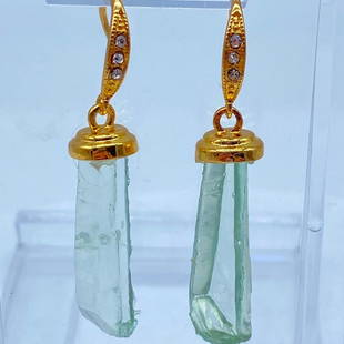 Majestic GP Long Drop Healing Crystal Earrings: Majestic GP Long Drop Healing Crystal Earrings Lcicle shaped healing crystal earrings, each finished with three Austrian crystals. View photos for further details.