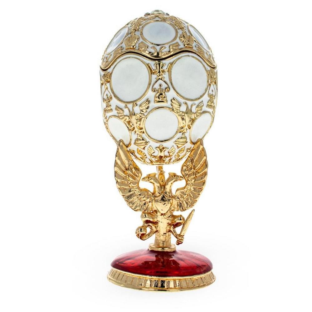 1913 Romanov Tercentenary Inspired Royal Russian Egg 3.6 Inches (1 of 4)